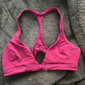 Lululemon Pink Sports Bra with Racerback Design